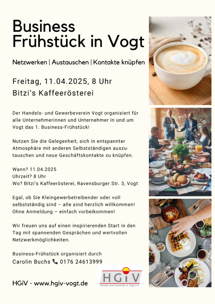Business-Frühstück in Vogt