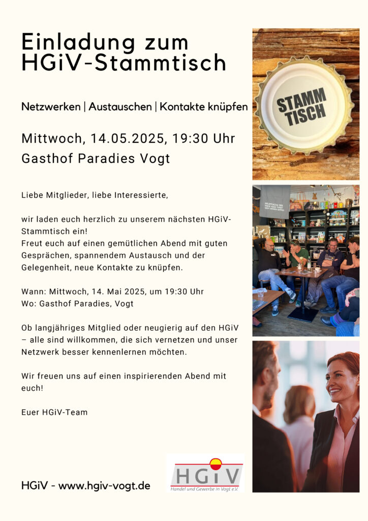 Einladung zum HGiV-Stammtisch