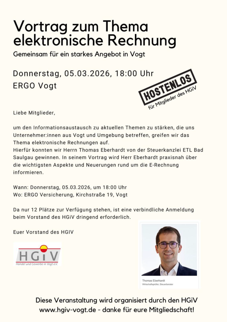 Vortrag zum Thema E-Rechnungen