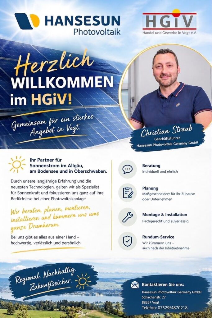 Neues Mitglied Hansesun Photovoltaik Germany GmbH