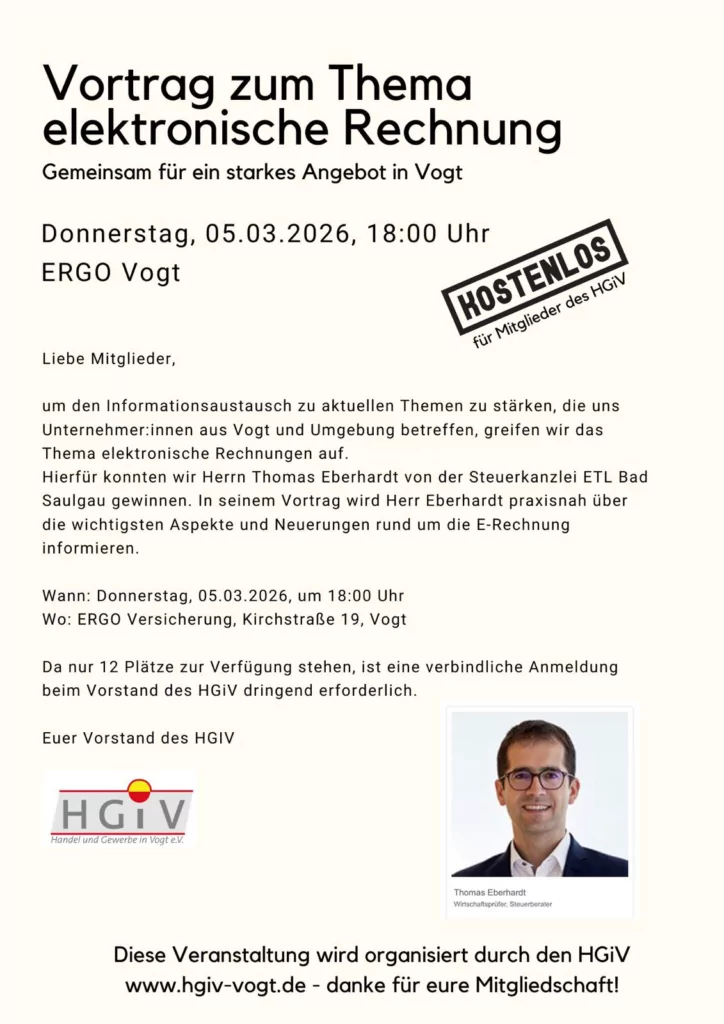 Vortrag zum Thema E-Rechnungen