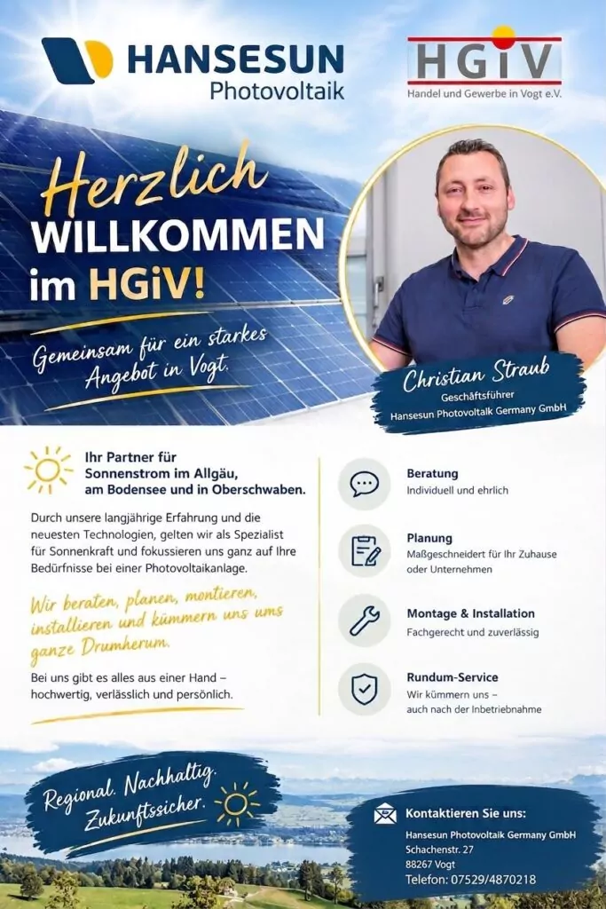 Neues Mitglied Hansesun Photovoltaik Germany GmbH
