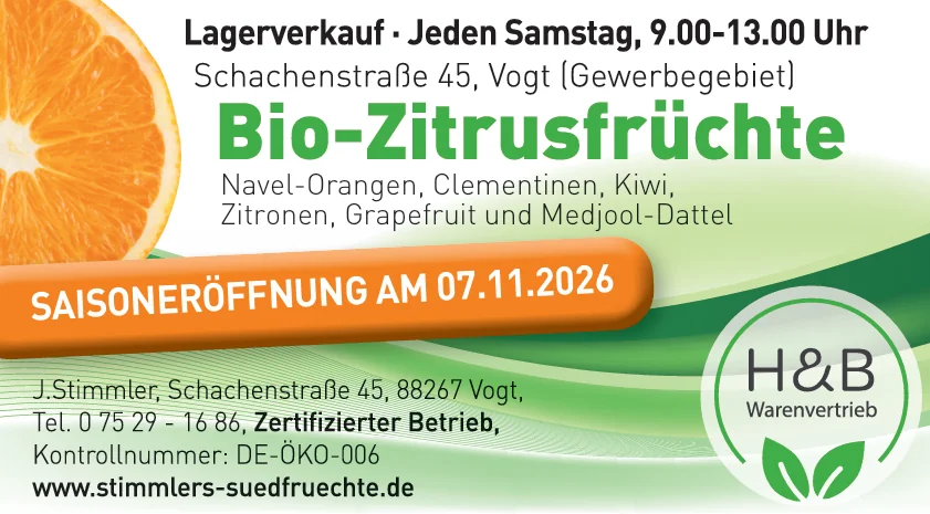 Bild zu Saisoneröffnung Zitrusfrüchte-Verkauf in Vogt